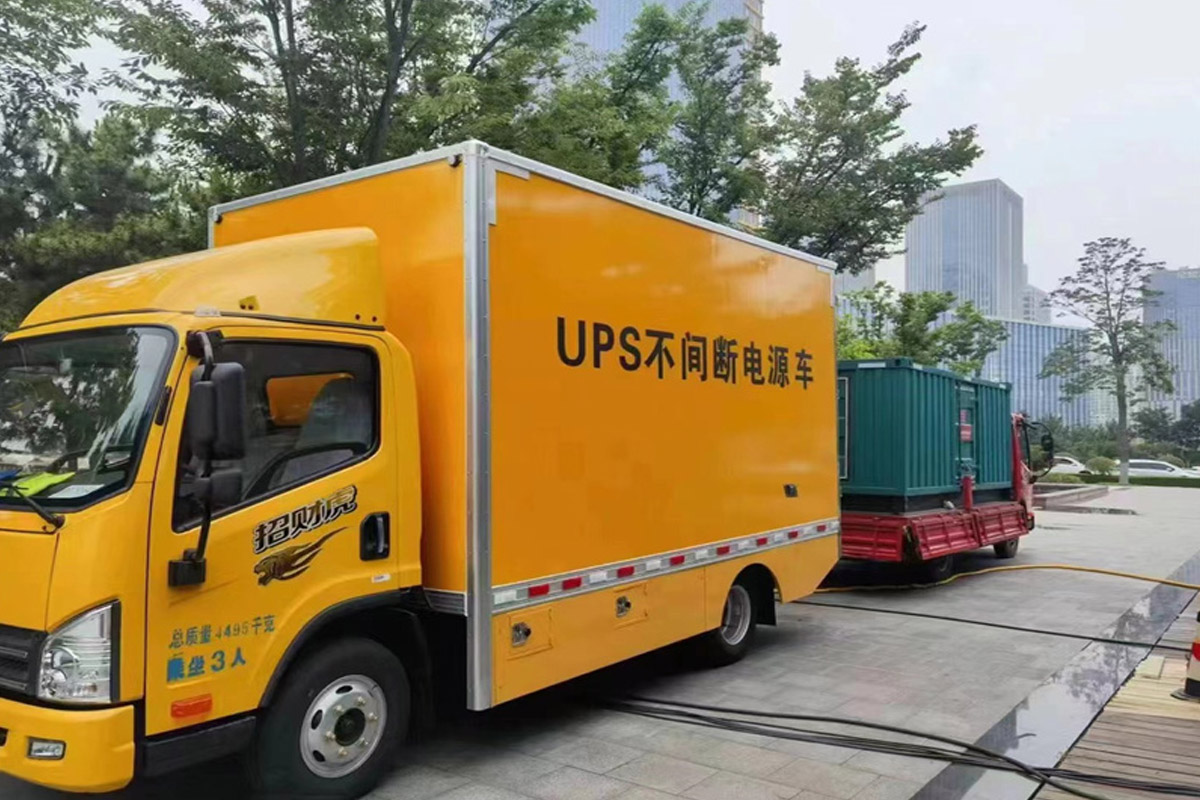 桐庐发电机租赁施工现场